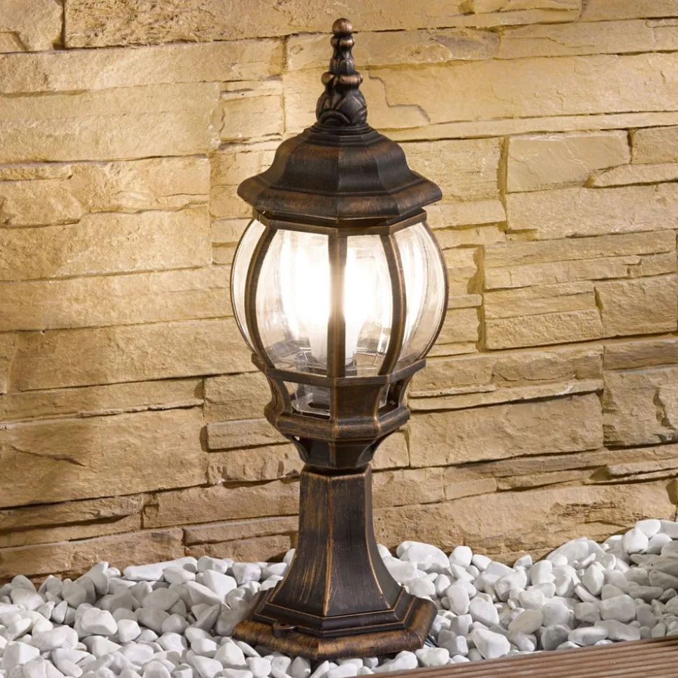 Nadesha sokkellamp, geborsteld goud