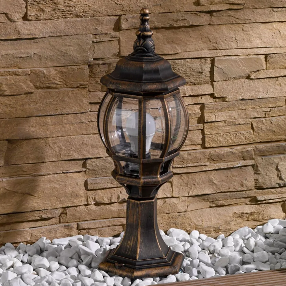 Nadesha sokkellamp, geborsteld goud