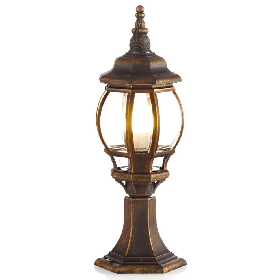 Nadesha sokkellamp, geborsteld goud