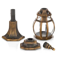 Nadesha sokkellamp, geborsteld goud