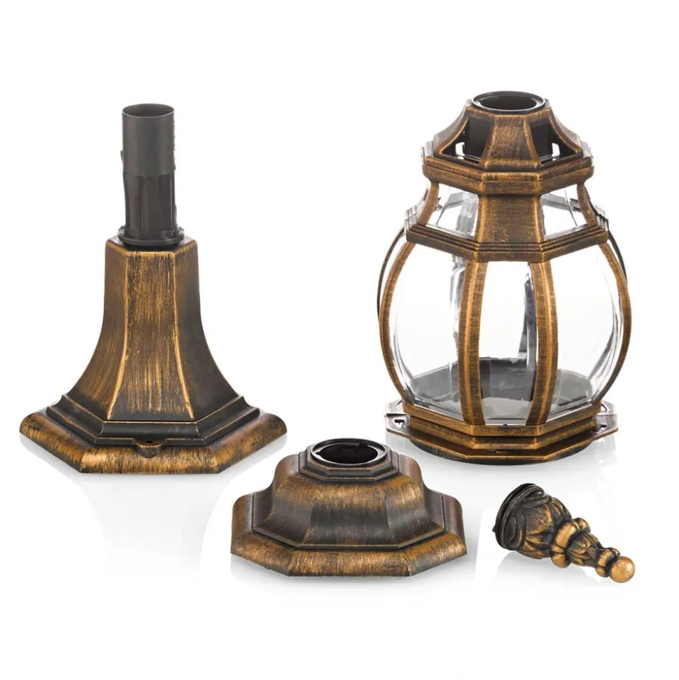 Nadesha sokkellamp, geborsteld goud