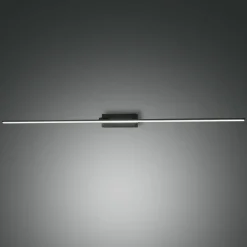 Nala LED spiegellamp, zwart, breedte 110 cm, metaal