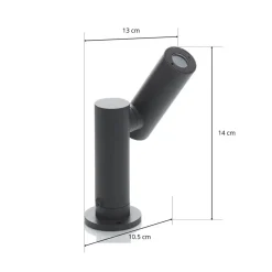 Narea LED sokkellamp, verstelbaar, 14 cm