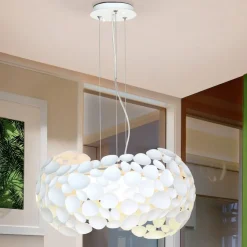 Narisa LED hanglamp 5xG9, Ø47cm, wit