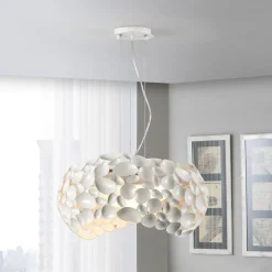 Narisa LED hanglamp 5xG9, Ø47cm, wit