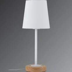 Natuurlijk ontworpen textiele tafellamp Stellan