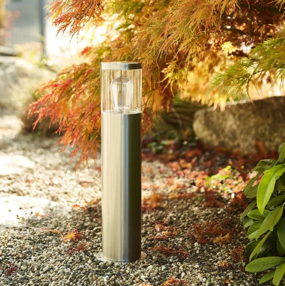 Naxos sokkellamp van roestvrij staal