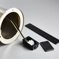 Naxos sokkellamp van roestvrij staal