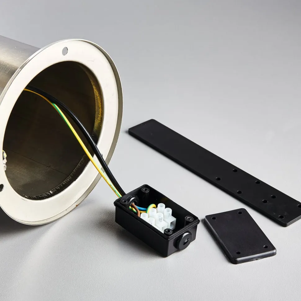 Naxos sokkellamp van roestvrij staal