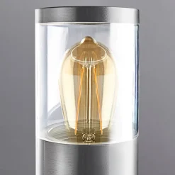 Naxos sokkellamp van roestvrij staal