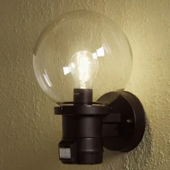 Nemi buitenwandlamp met bewegingsmelder, zwart