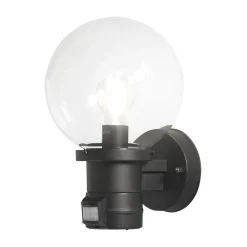 Nemi buitenwandlamp met bewegingsmelder, zwart