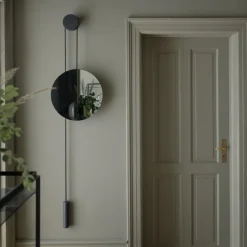 New Works spiegel Rise and Shine, zwart, Ø 45 cm, glas