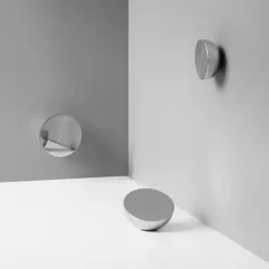 New Works tafelspiegel Aura, Ø 13 cm, roestvrij staal, gepolijst