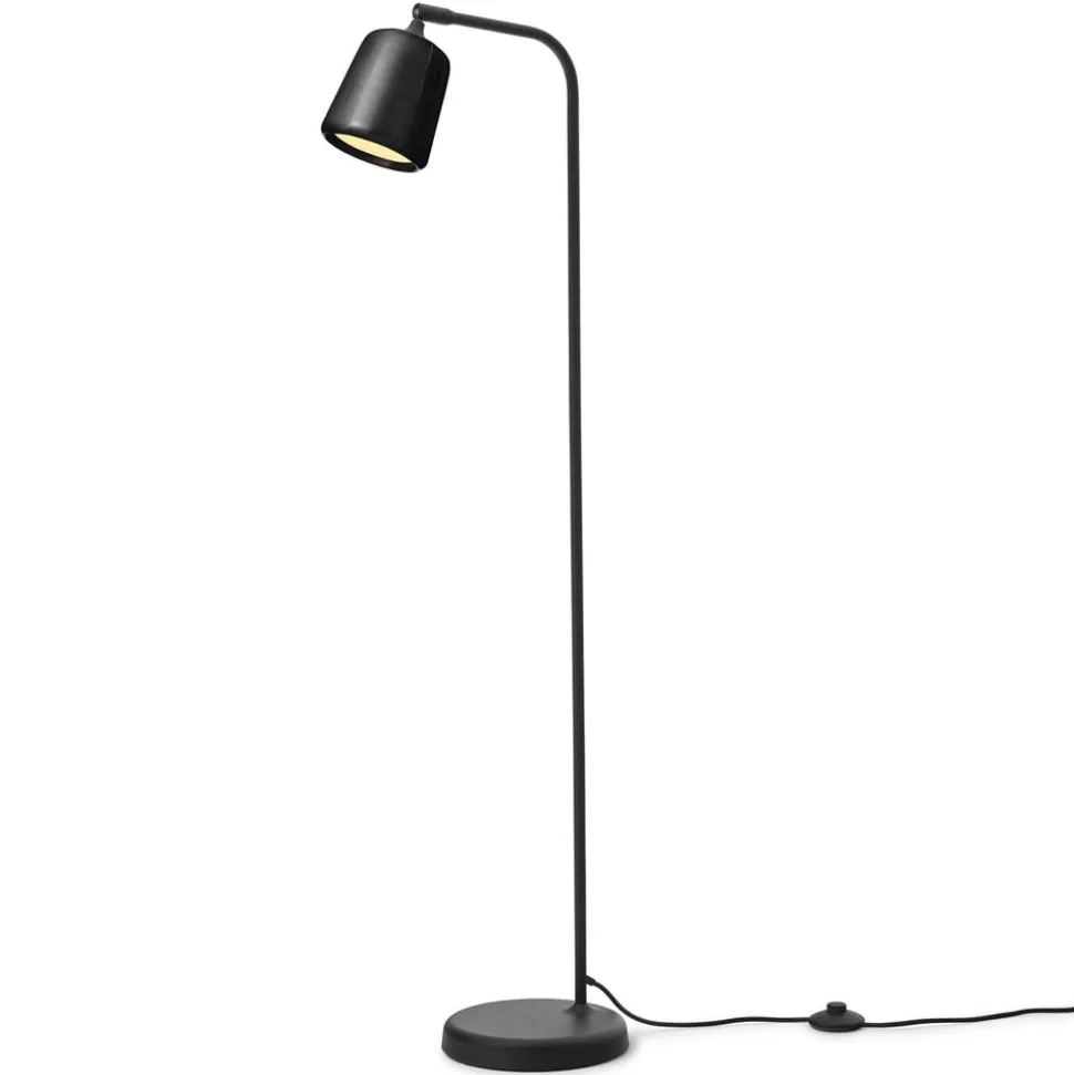 New Works vloerlamp Materiaal, zwart, marmer, hoogte 125 cm