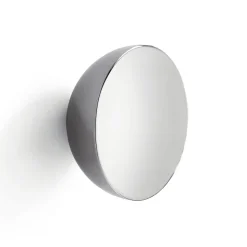 New Works wandspiegel Aura Small, Ø 10 cm, roestvrij staal