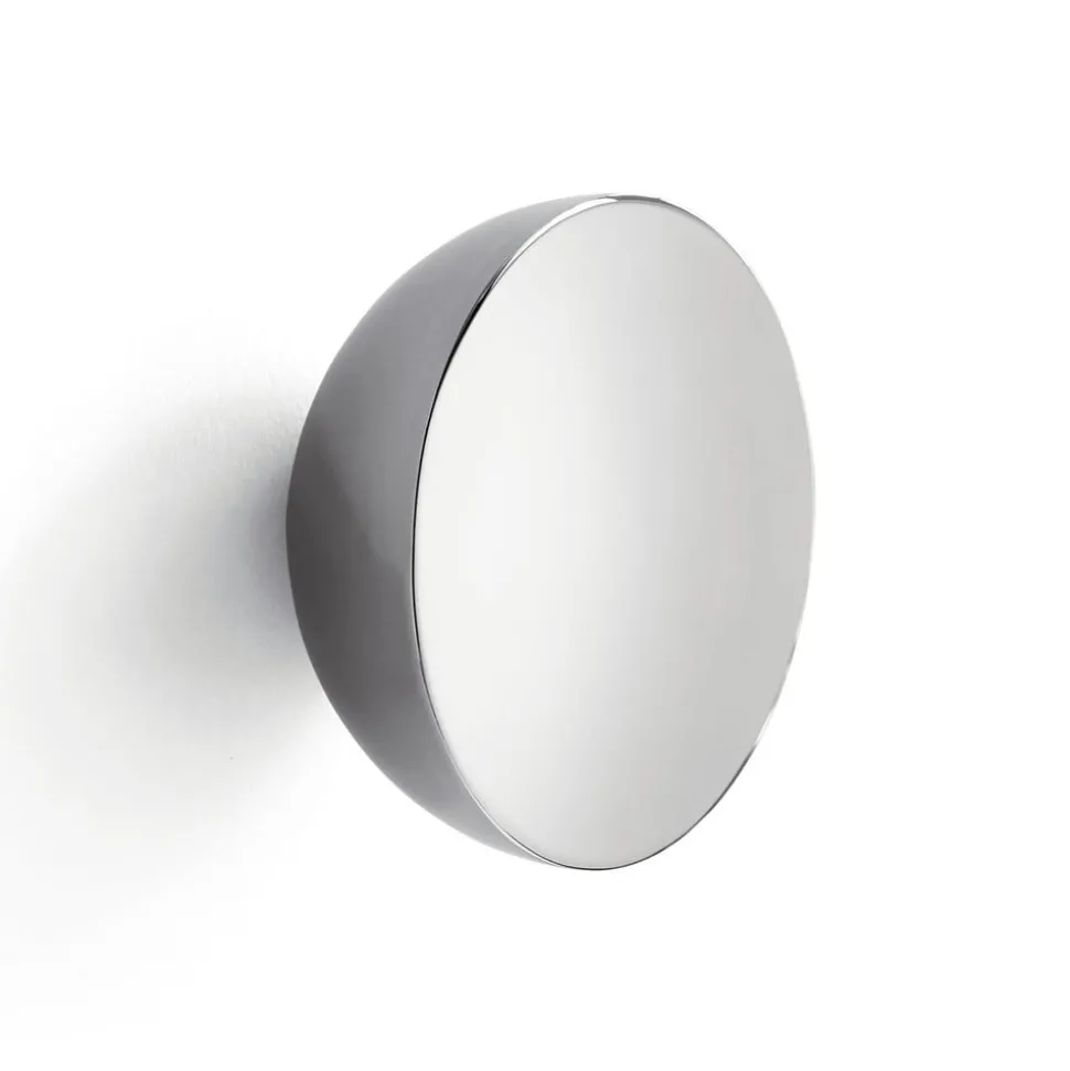 New Works wandspiegel Aura Small, Ø 10 cm, roestvrij staal