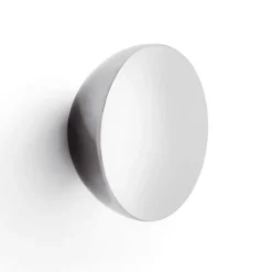 New Works wandspiegel Aura Large, Ø 13 cm, roestvrij staal