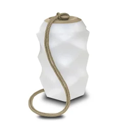 Newgarden Bita LED buiten hanglamp, wit/bruin