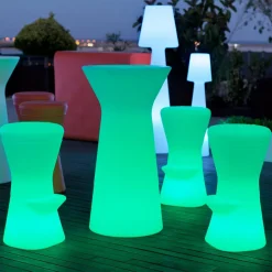 Newgarden Capri LED bartafel op batterijen, RGBW, 110 cm hoog, wit