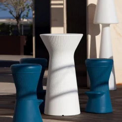 Newgarden Capri LED bartafel op batterijen, RGBW, 110 cm hoog, wit