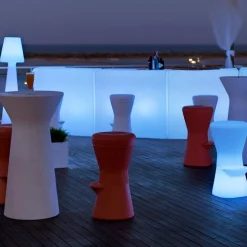 Newgarden Capri LED bartafel op batterijen, RGBW, 110 cm hoog, wit