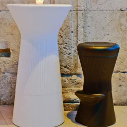 Newgarden Capri LED bartafel op batterijen, RGBW, 110 cm hoog, wit