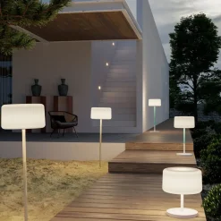 Newgarden Chloe Plant vloerlamp hout op zonne-energie