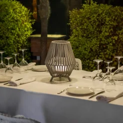 Newgarden Conta LED tafellamp taupe 32cm