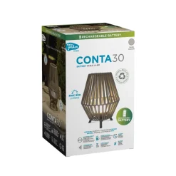 Newgarden Conta LED tafellamp taupe 32cm