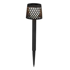 Newgarden LED lamp op zonne-energie Gretita, zwart, grondspies, 4 st