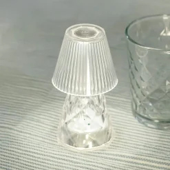 Newgarden LED tafellamp Lola 12 lux, batterij, transparant