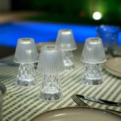 Newgarden LED tafellamp Lola 12 lux, batterij, transparant