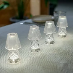 Newgarden LED tafellamp Lola 12 lux, batterij, transparant