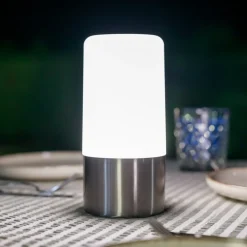 Newgarden LED tafellamp Maia, grijs, IP54, RGBW