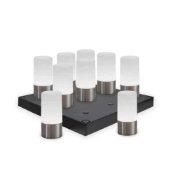 Newgarden LED tafellamp Maia, grijs, IP54, RGBW