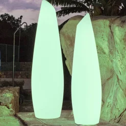 Newgarden LED vloerlamp Fredo, wit, kunststof, 140 cm