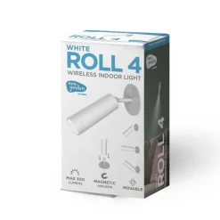 Newgarden LED wandlamp Roll 4, wit, draaibaar