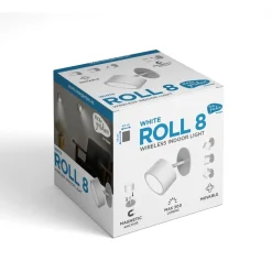 Newgarden LED wandlamp Roll 8, wit, draaibaar