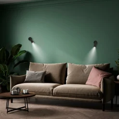 Newgarden LED wandlamp Roll 4, zwart, draaibaar