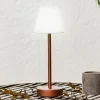 Newgarden Lola Slim LED tafellamp accu, roségoud
