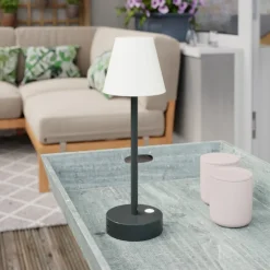 Newgarden Lola Slim LED tafellamp accu, antraciet