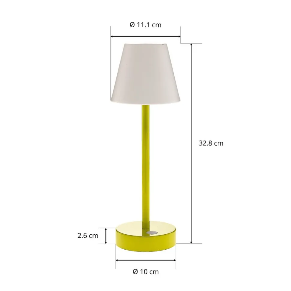 Newgarden Lola Slim LED tafellamp accu, lime