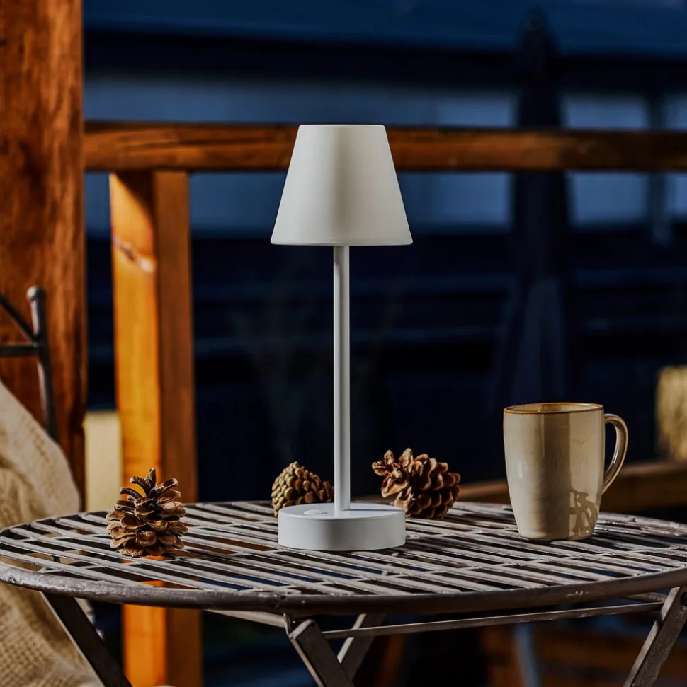 Newgarden Lola Slim LED tafellamp accu, wit