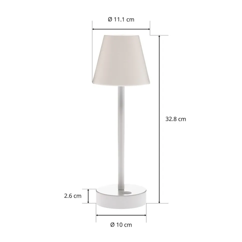 Newgarden Lola Slim LED tafellamp accu, wit