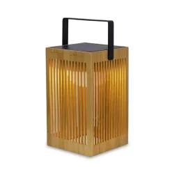 Newgarden Okinawa LED solar-tafellamp van bamboe