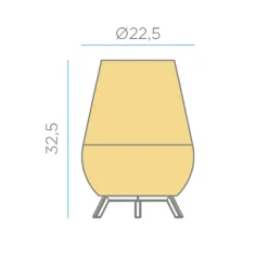 Newgarden Saona LED tafellamp van rotan