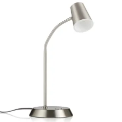 Nikkel gekleurde led tafellamp Narcos