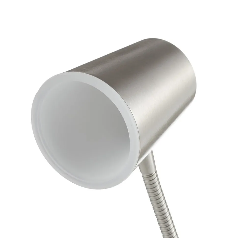 Nikkel gekleurde led tafellamp Narcos