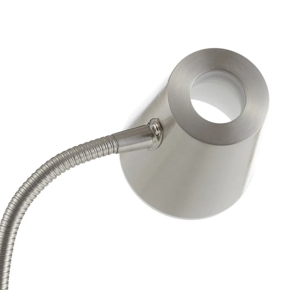 Nikkel gekleurde led tafellamp Narcos